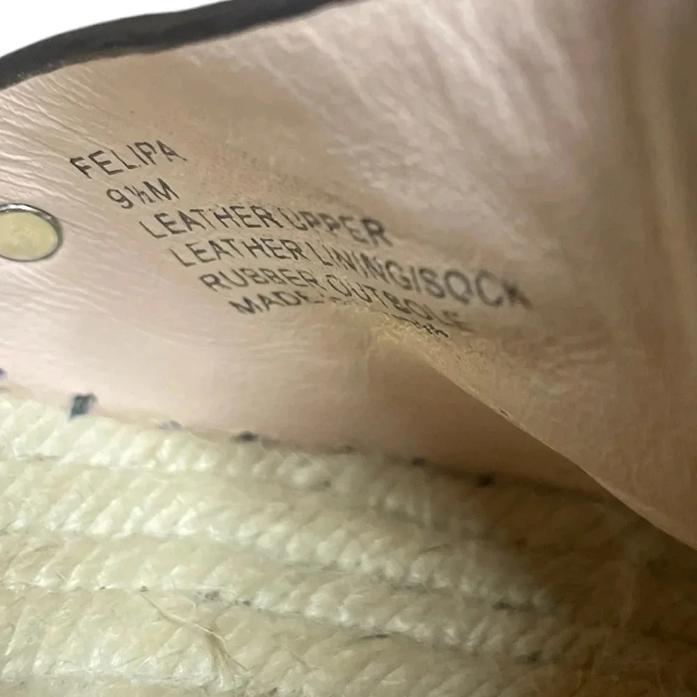 KATE SPADE FELIPA LEATHER Espadrilles Wedge Sandal Slingback  PEANUT Tan 9.5M